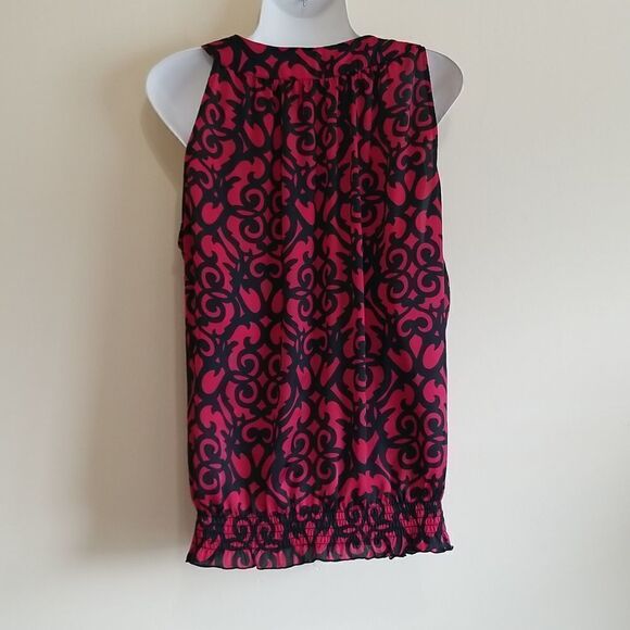 Larry Levine Red & Black Top Sz XL - Picture 5 of 8